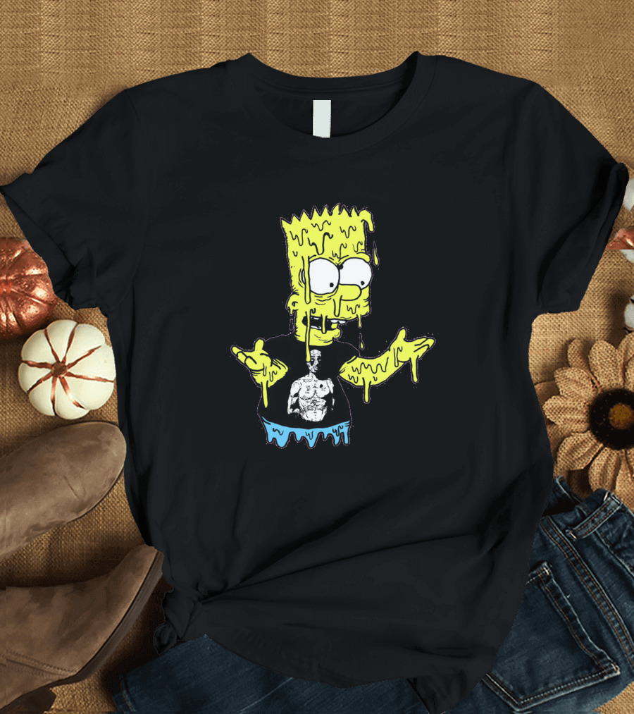 Melty Bart with Skeleton Shirt Dripping T-Shirt