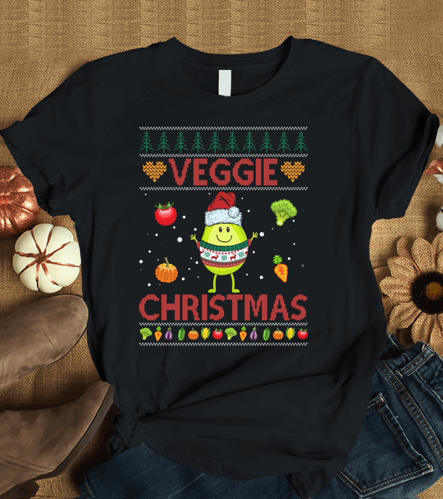 Veggie Christmas Festive Holiday T-Shirt