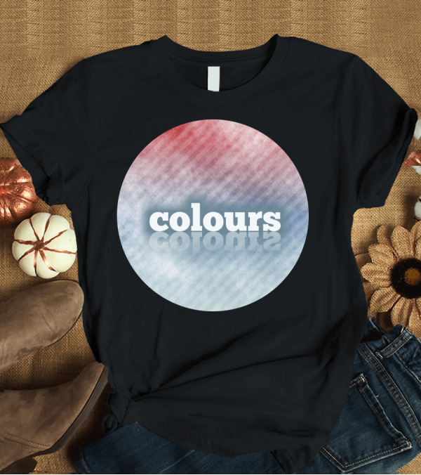 T-Shirt: Colours Gradient Reflections Red Blue White T-Shirt Colours Gradient Reflections Red Blue White T-Shirt