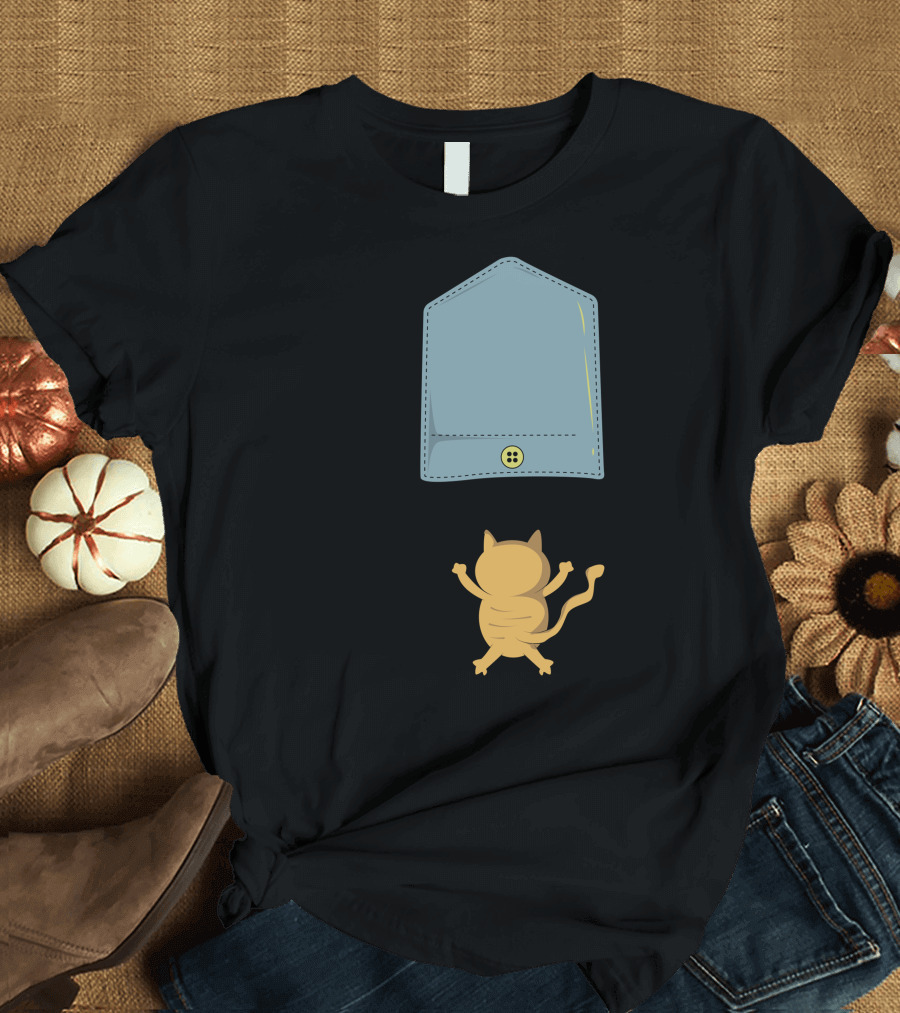 Folling Cat Pocket Drawer Adventures T-Shirt