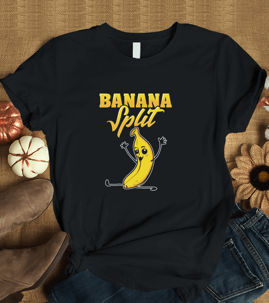 Funny Banana Split Gymnastics Banana Character T-Shirt