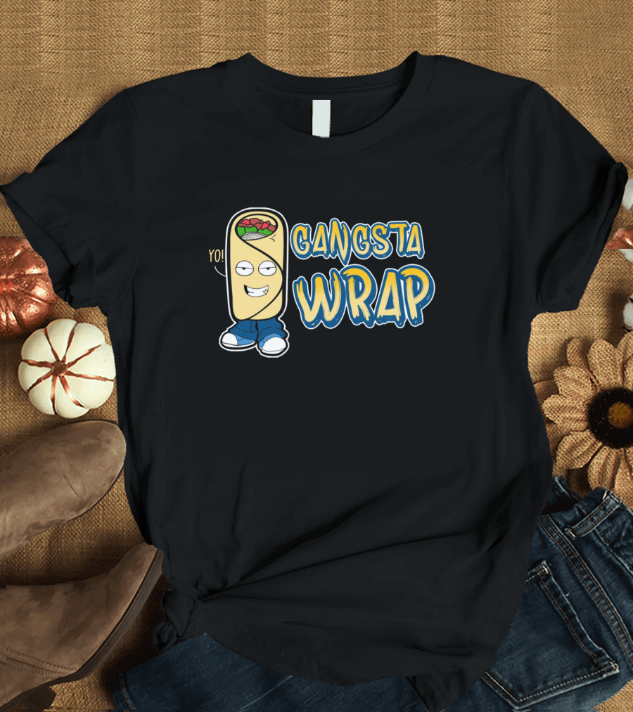 Gangsta Wrap Yo Burrito Rap Food Funny T-Shirt