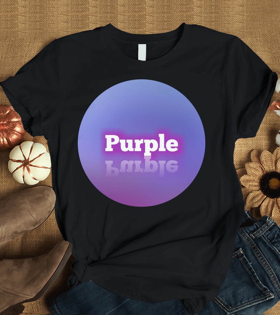 Purple Gradient Reflection T-Shirt