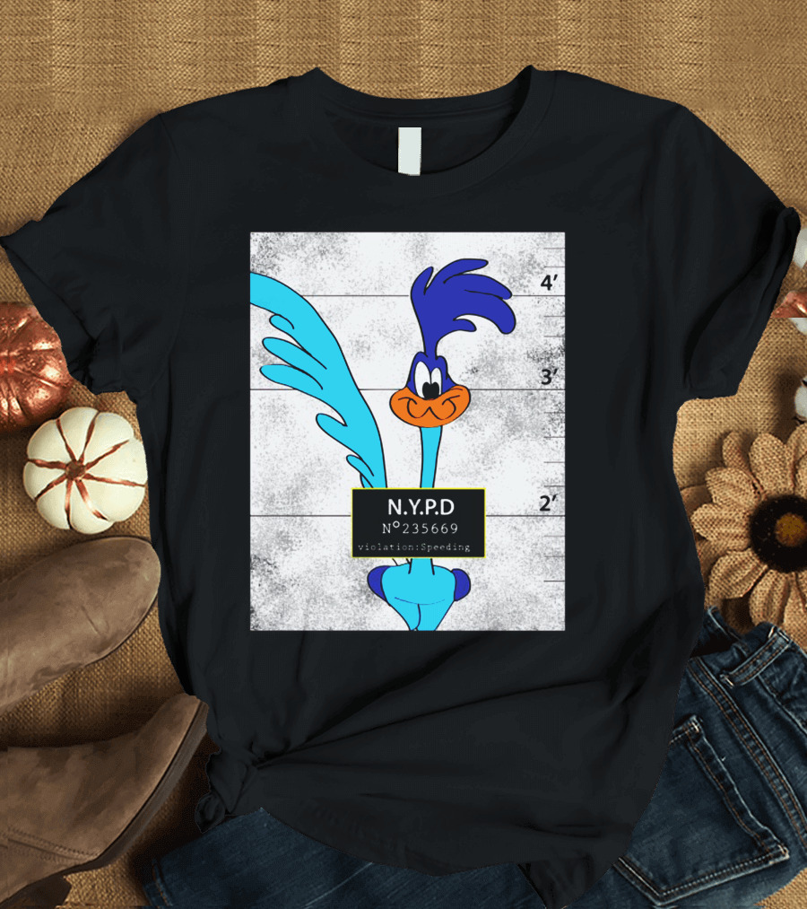 N.Y.P.D Roadrunner No 235669 Violation Speeding Mugshot T-Shirt
