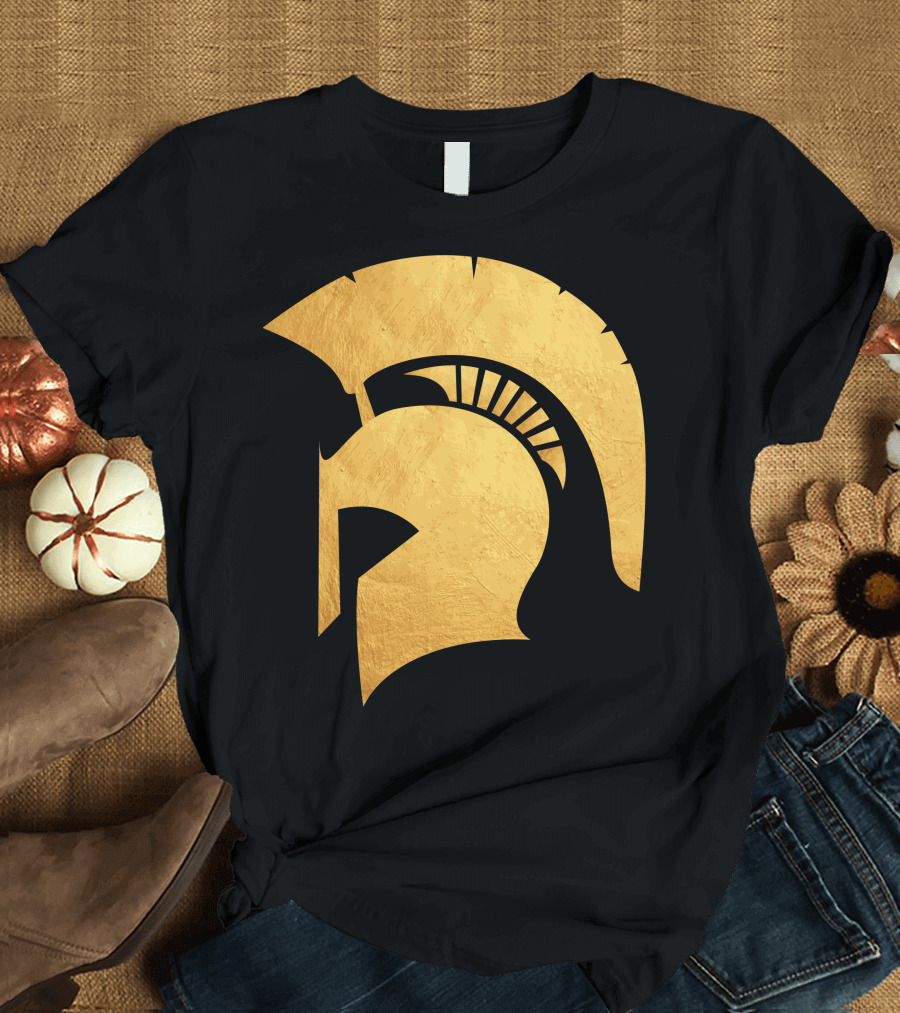 Spartan Gold Helmet Emblem T-Shirt