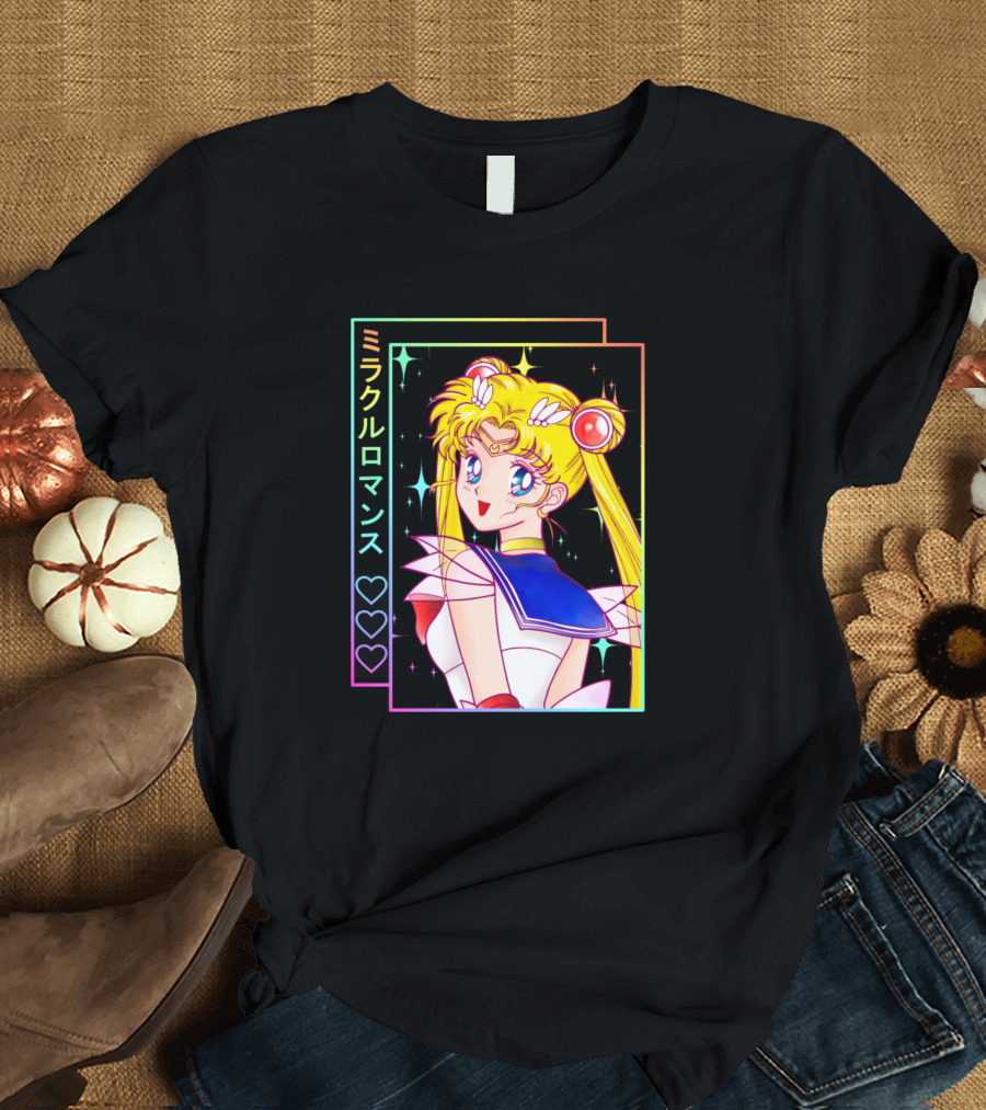 Miracle Romance 90s Magical Girl Sailor Moon Hearts T-Shirt
