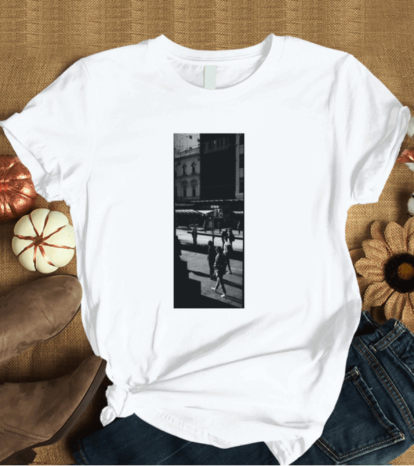 T-Shirt: People Walking Around Urban Street Scene Shadows T-Shirt People Walking Around Urban Street Scene Shadows T-Shirt