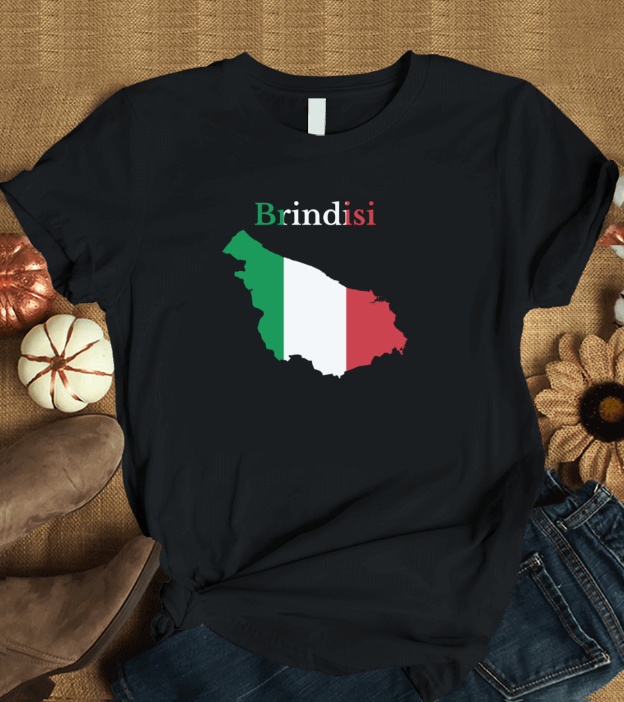 Brindisi Italy Italian Flag Map T-Shirt