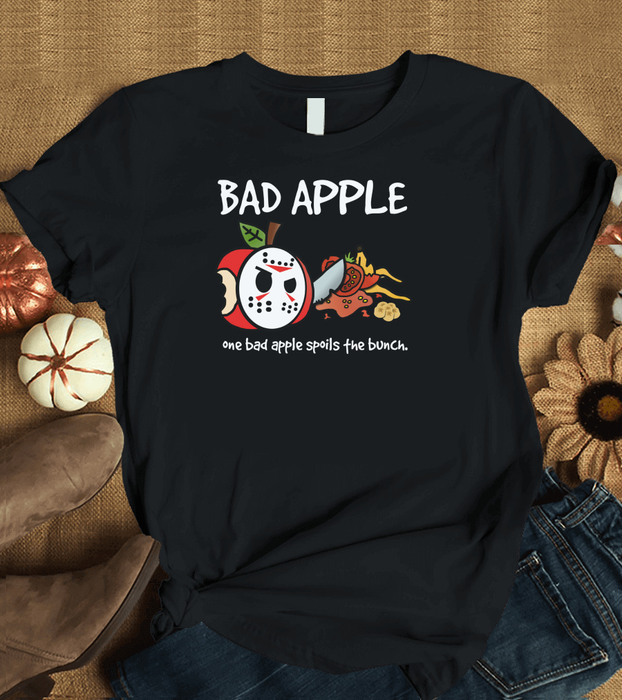 BAD APPLE Jason Mask One Bad Apple Spoils the Bunch T-Shirt