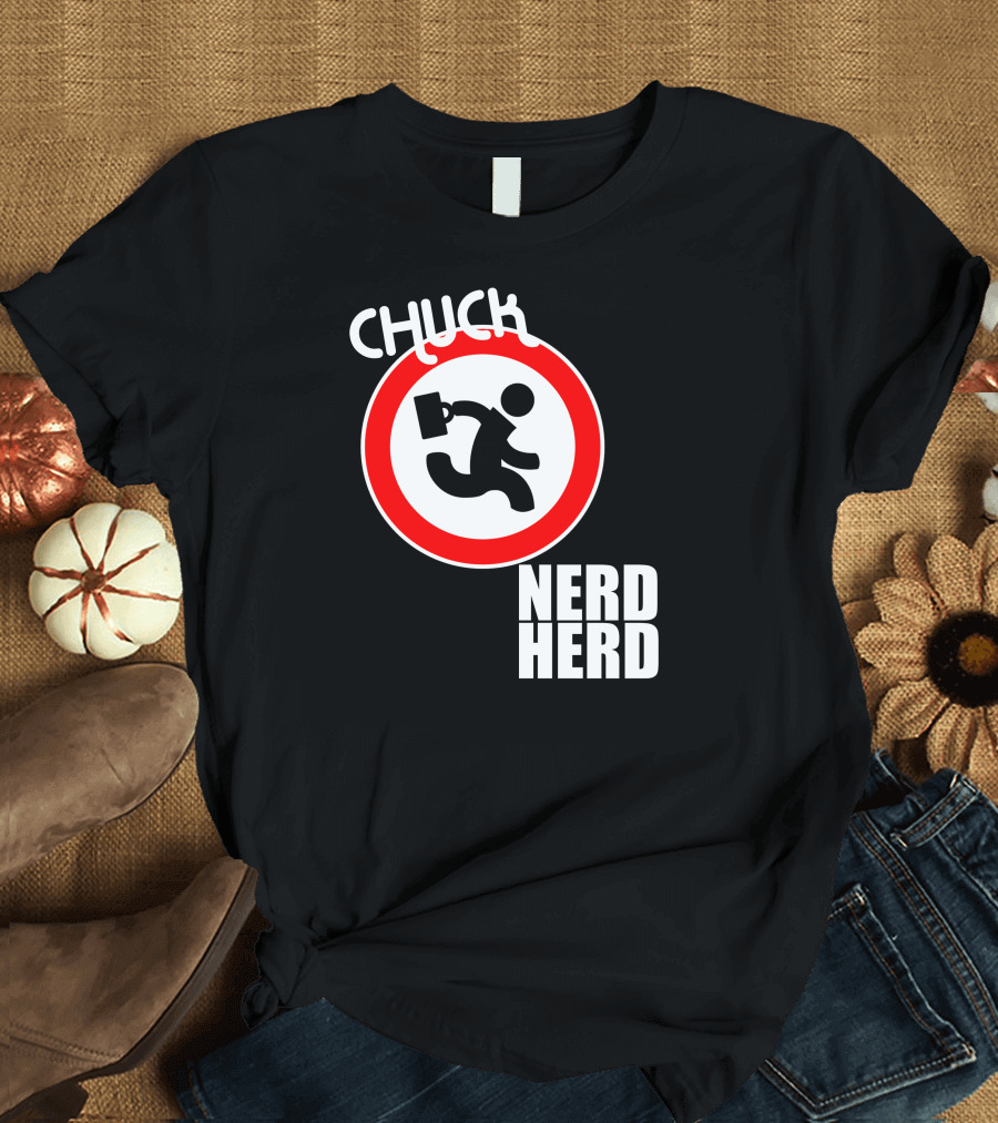 Chuck Nerd Herd Running Briefcase T-Shirt