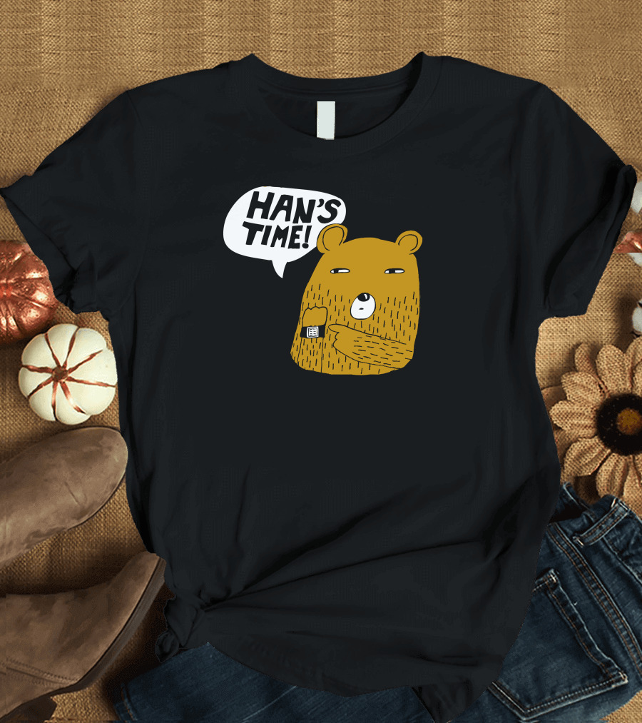 Han's Time Bear Holding Watch T-Shirt