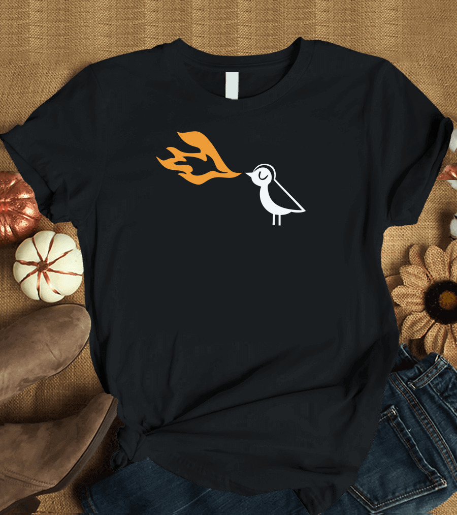 Piu Piu Bird Fire Breath Minimalist T-Shirt