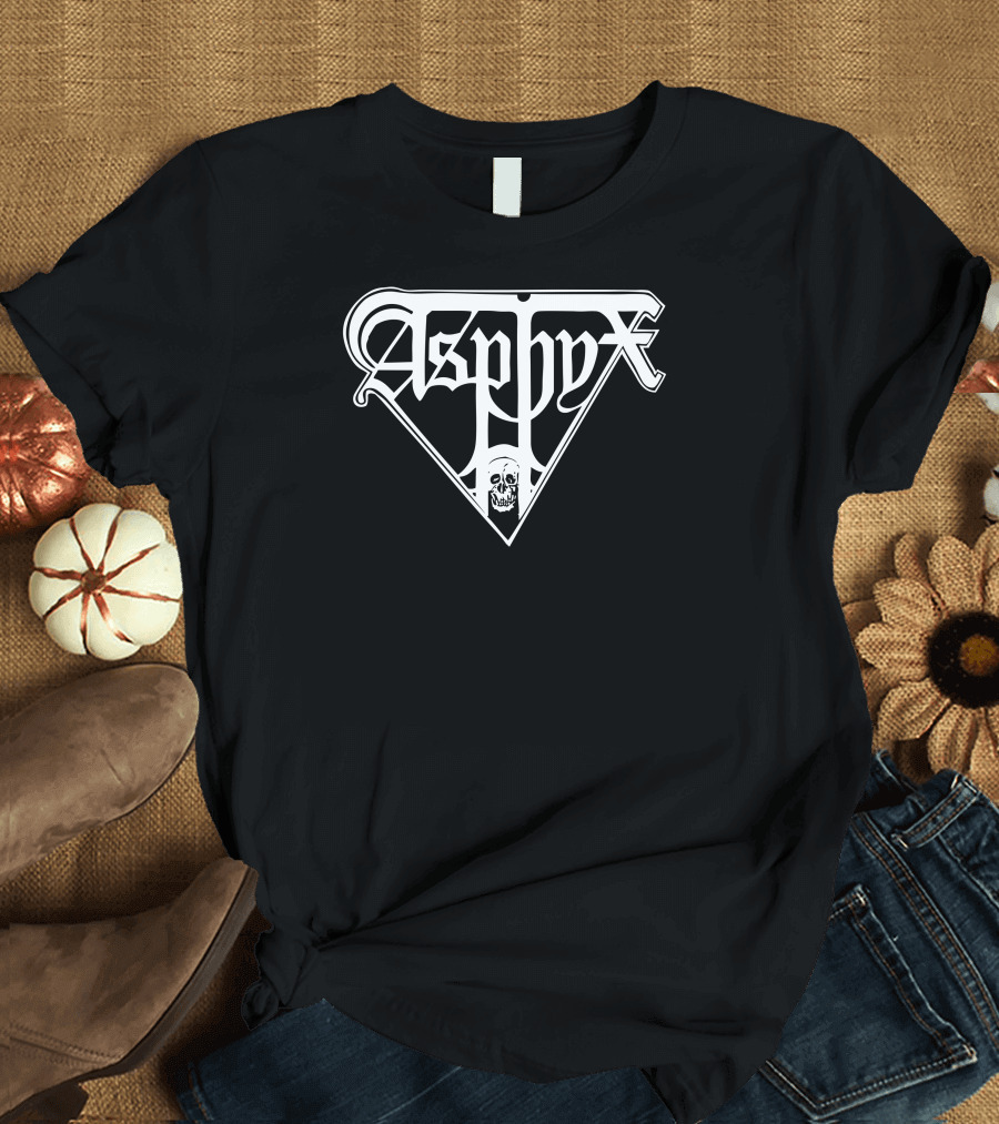 Asphyx Triangular Logo with Skull Emblem T-Shirt