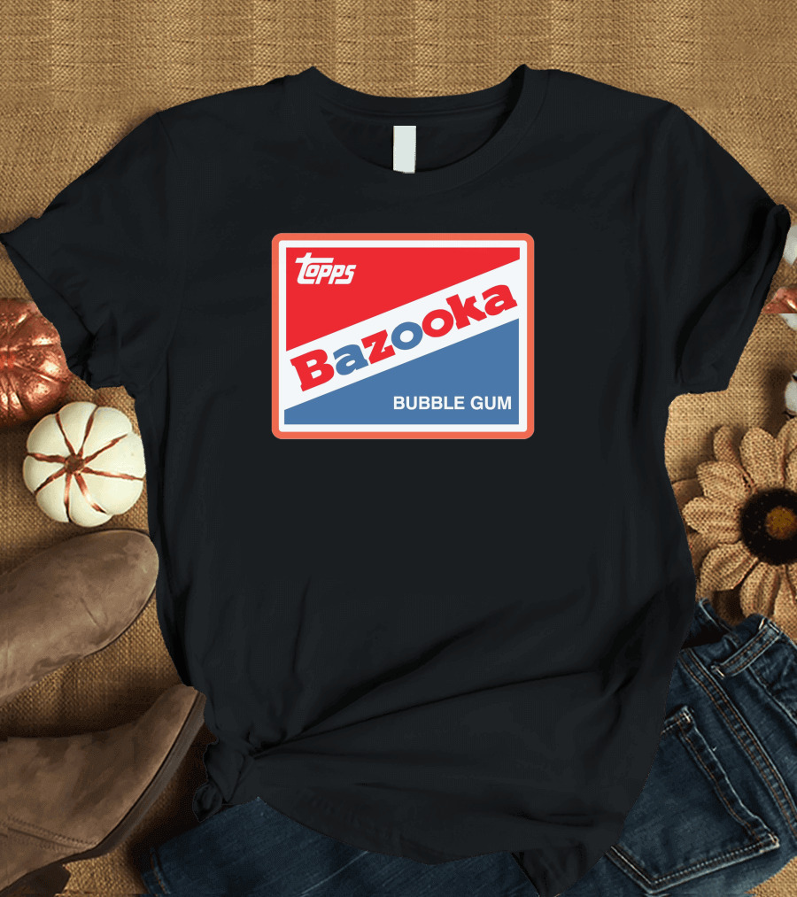 Topps Bazooka Bubble Gum Retro Logo Ideal Birthday Present T-Shirt