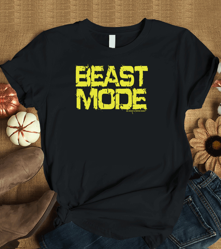 BEAST MODE Gym Weight and Protein Shakes T-Shirt