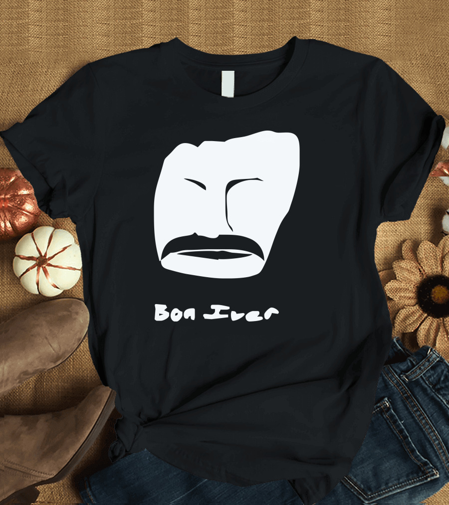Bon Iver Abstract Face Minimalist T-Shirt