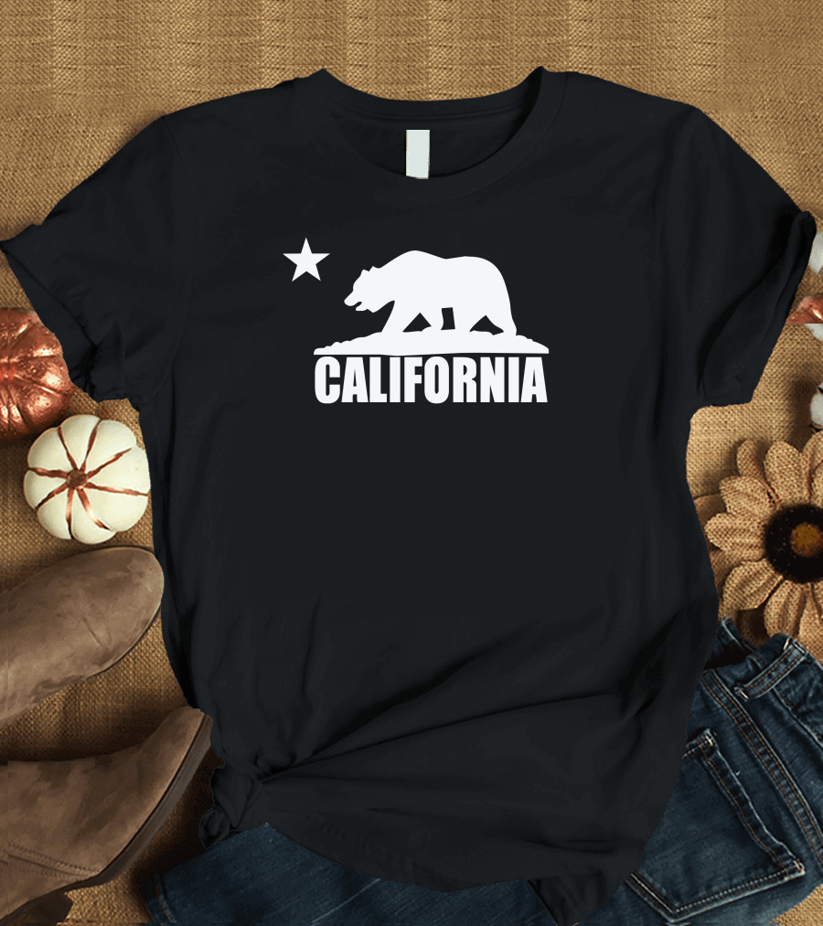 California Bear Icon with Star T-Shirt
