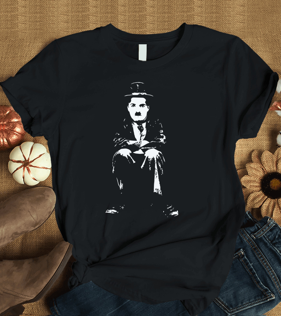 Charlie Chaplin Iconic Sitting Pose T-Shirt