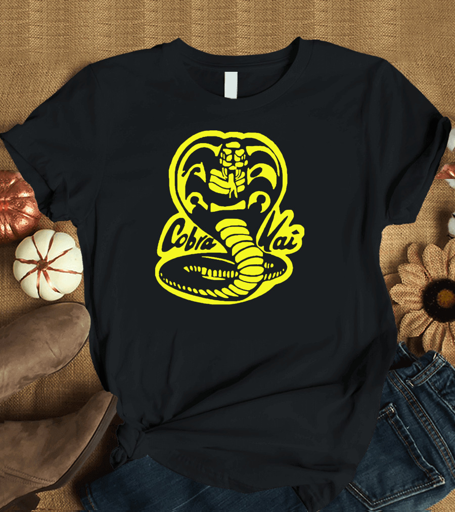 Cobra Kai Karate Yellow Cobra Emblem T-Shirt