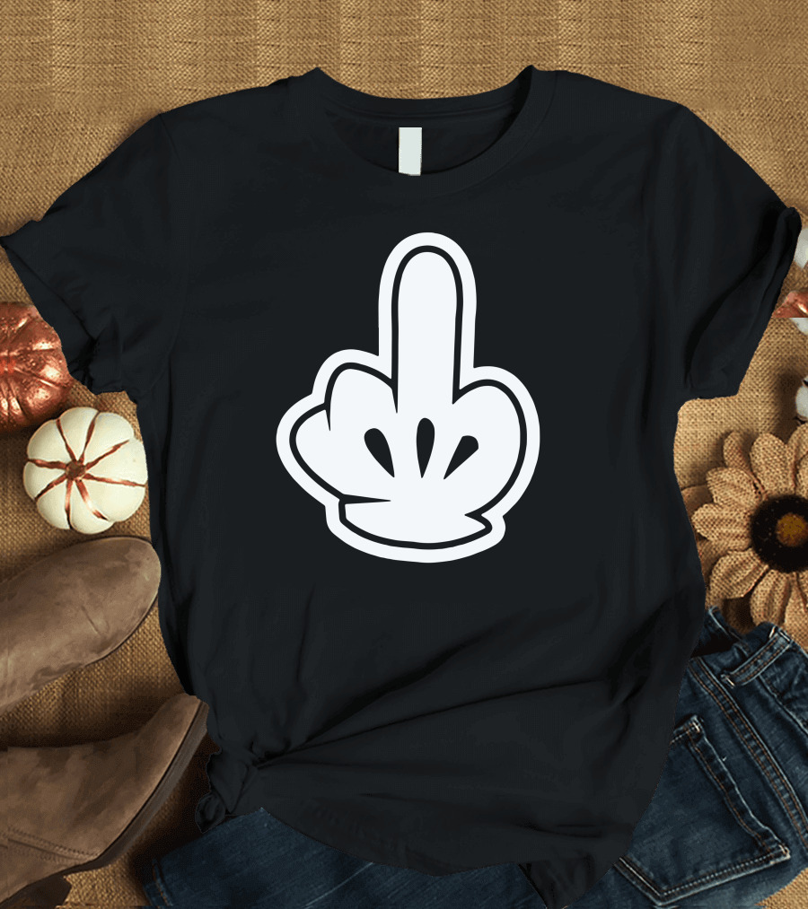 Mickey Glove Middle Finger Ski Glove T-Shirt