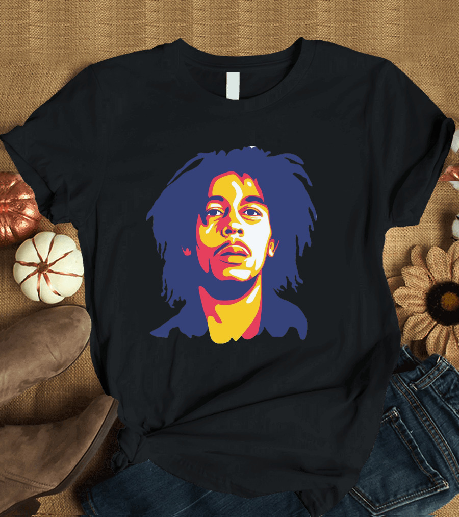 Bob Marley Young Reggae Legend Colorful T-Shirt
