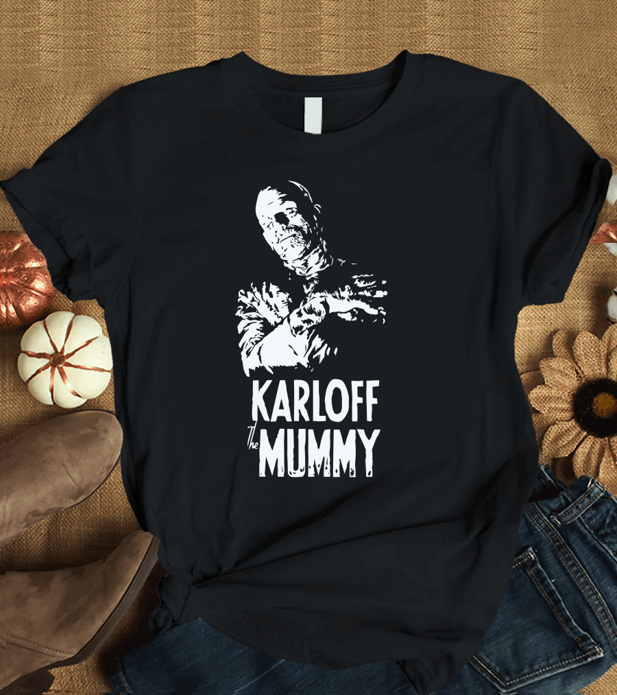 Karloff The Mummy Classic Horror Icon Image T-Shirt
