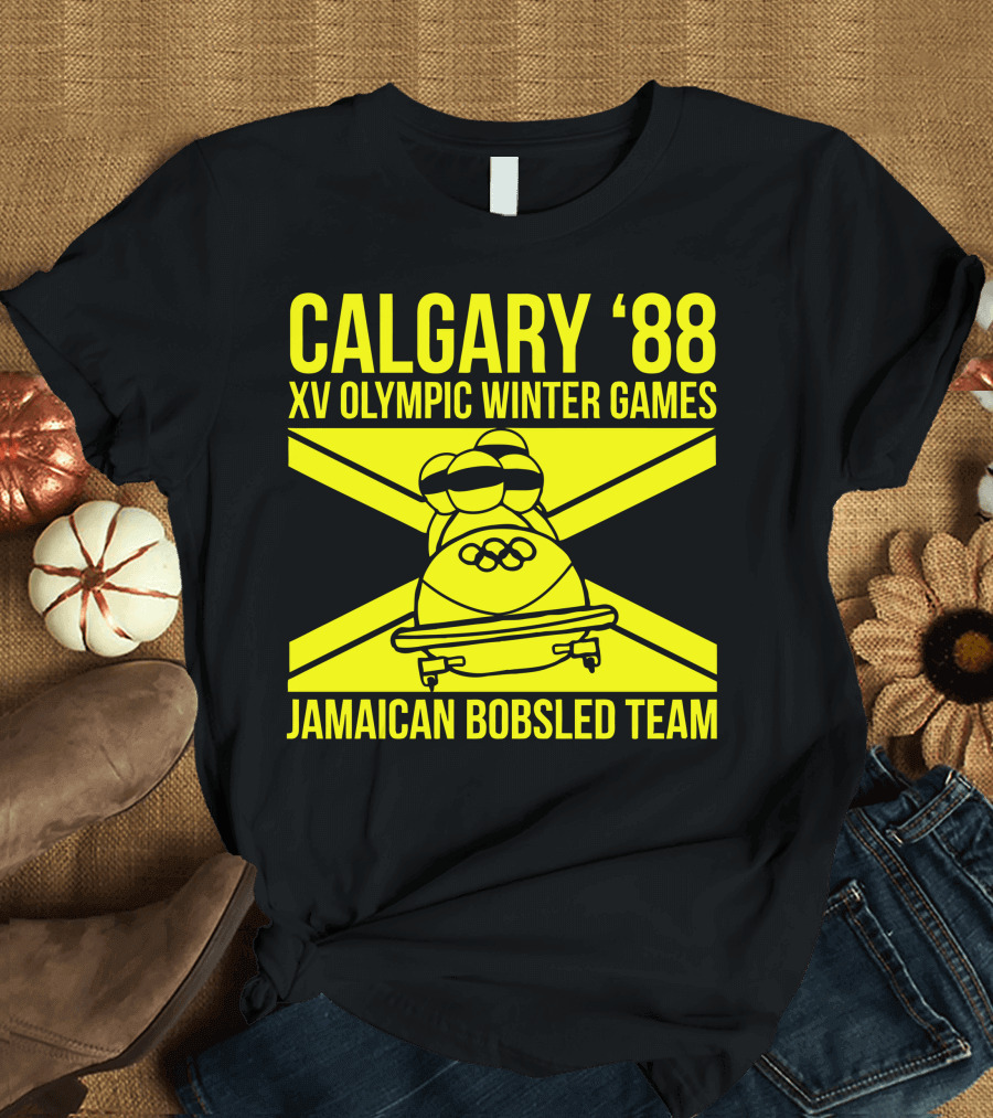 CALGARY '88 XV Olympic Winter Games Jamaican Bobsled Team T-Shirt
