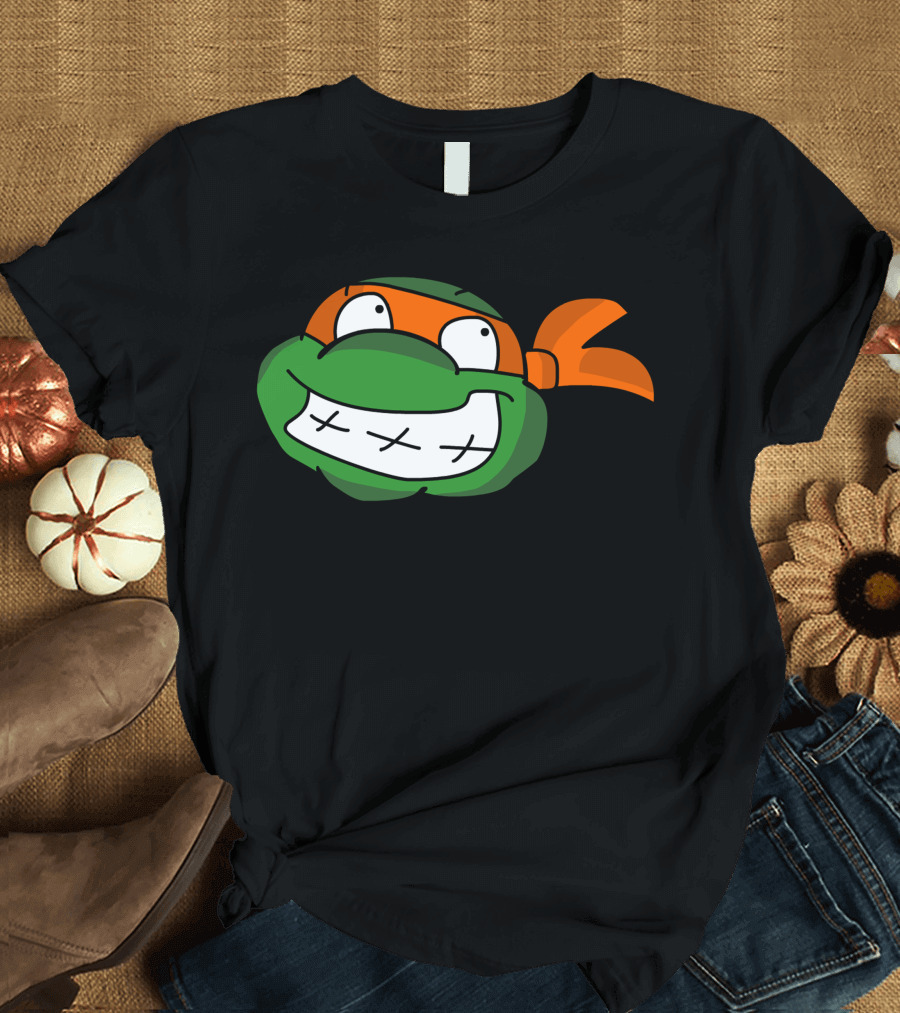 Cowabunga Dude Ninja Turtle Mask Grin T-Shirt