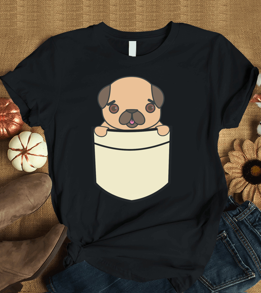 Cute Pocket Pug Pug-Tastic Pocket Pals T-Shirt