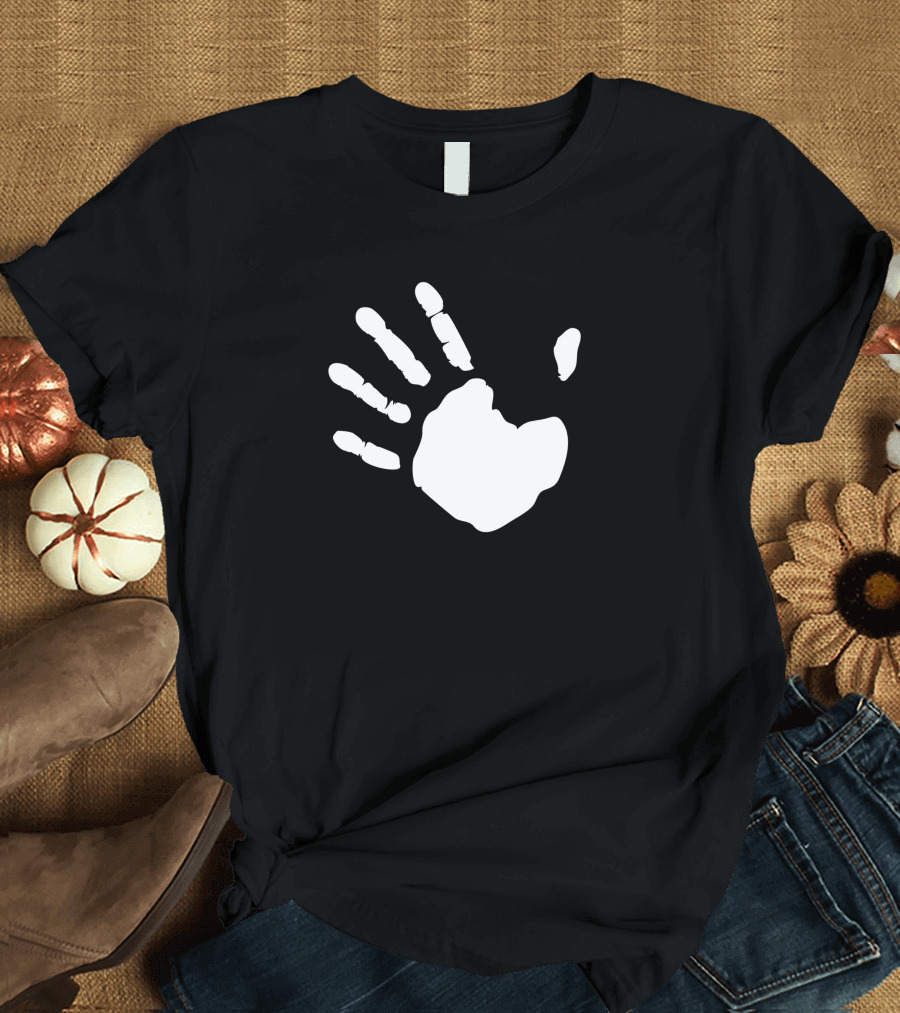 Fringe Hand White Handprint T-Shirt