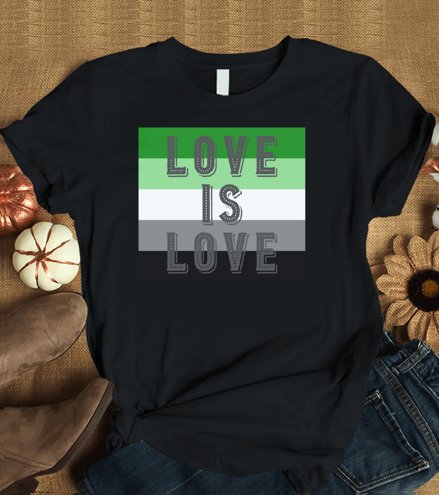 Agender Pride Flag Love Is Love Movement LGBT T-Shirt
