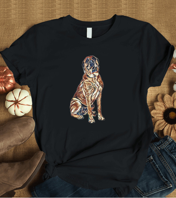 T-Shirt: A Tired And Hot Mastiff Dog Vibrant Artistic T-Shirt A Tired And Hot Mastiff Dog Vibrant Artistic T-Shirt