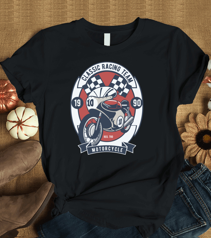 Classic Racing Team Motorcycle 1990 T-Shirt