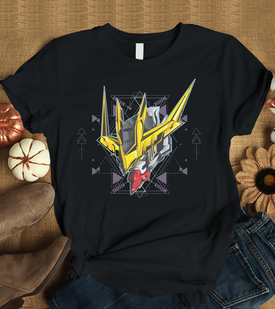 Gundam Barbatos Geometric Mecha Art Design Geometric Icons T-Shirt