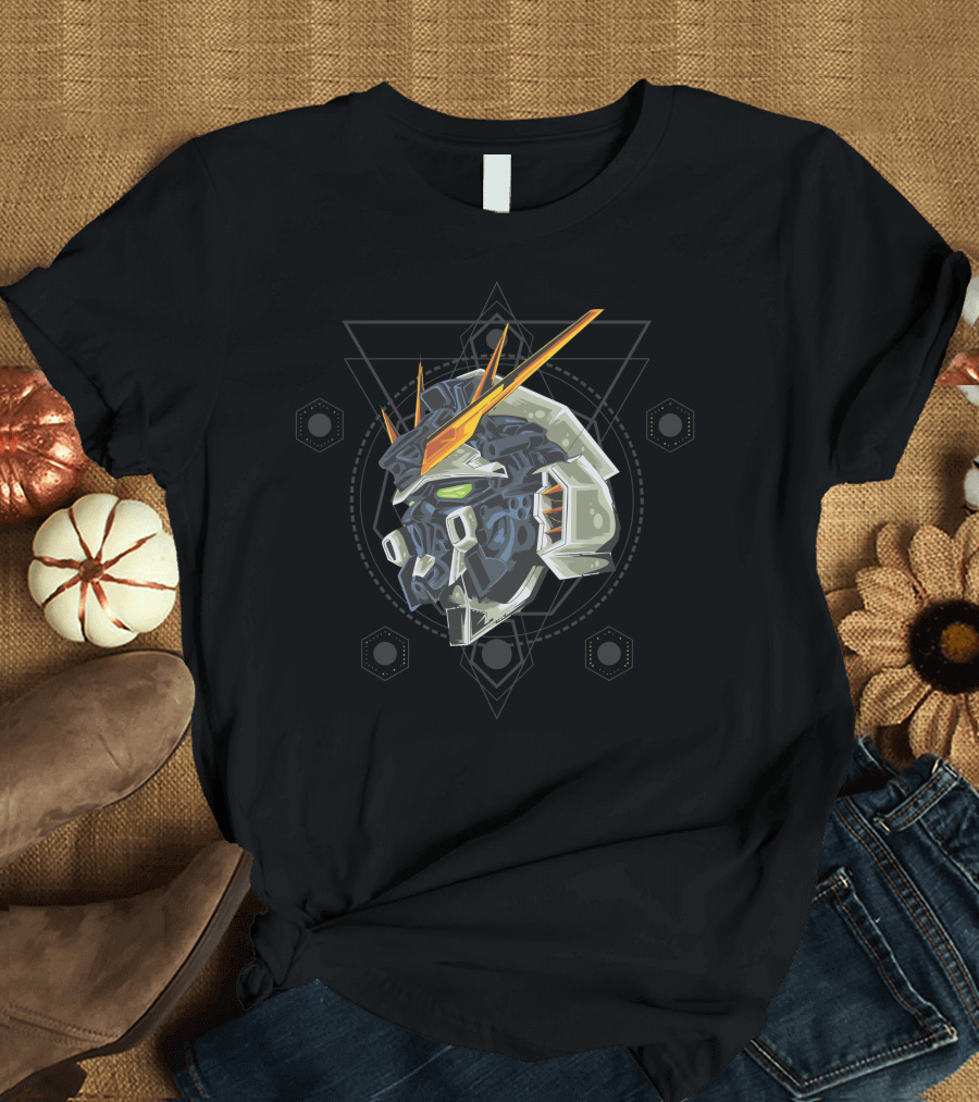 Robot Warrior Head Mecha Samurai Visor T-Shirt