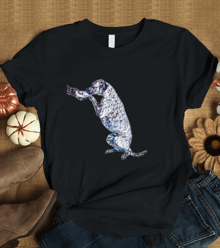 A Cute Cattle Dog Boxer Playfully On Her Hind Legs T-Shirt