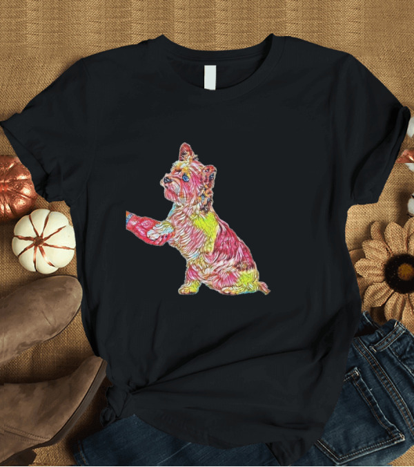 T-Shirt: A Cute Little Yorkshire Terrier Handshake T-Shirt A Cute Little Yorkshire Terrier Handshake T-Shirt