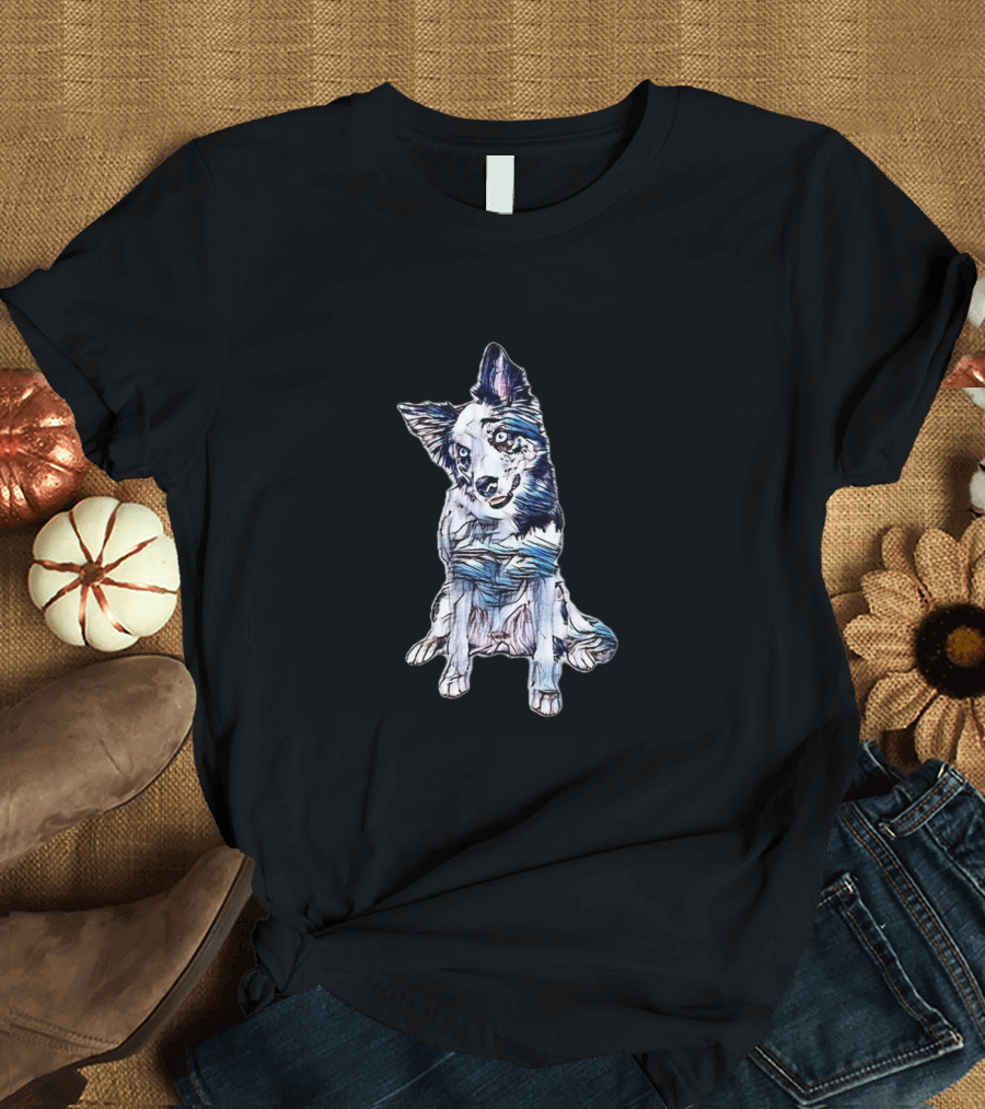 A Pretty Border Collie Dog Wian T-Shirt