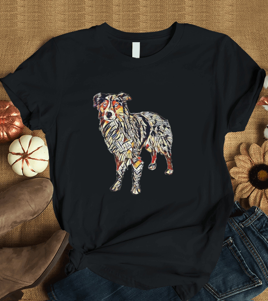 A Stunning Australian Shepherd Mosaic T-Shirt