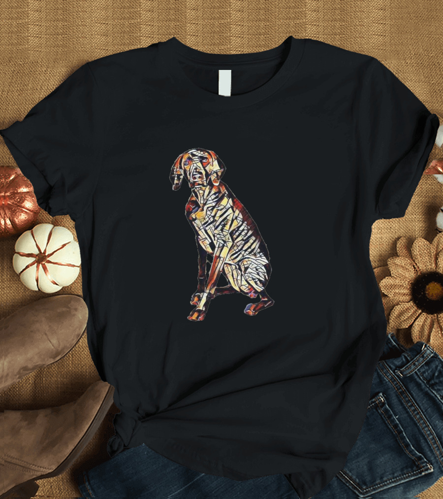 Weimaraner Dog Mosaic T-Shirt