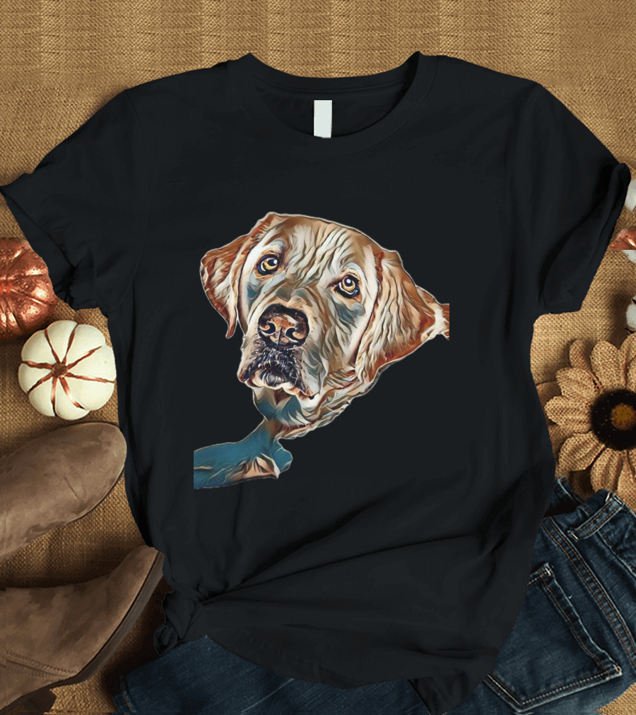 Closeup Of A Cute Yellow Labrressio Dog T-Shirt