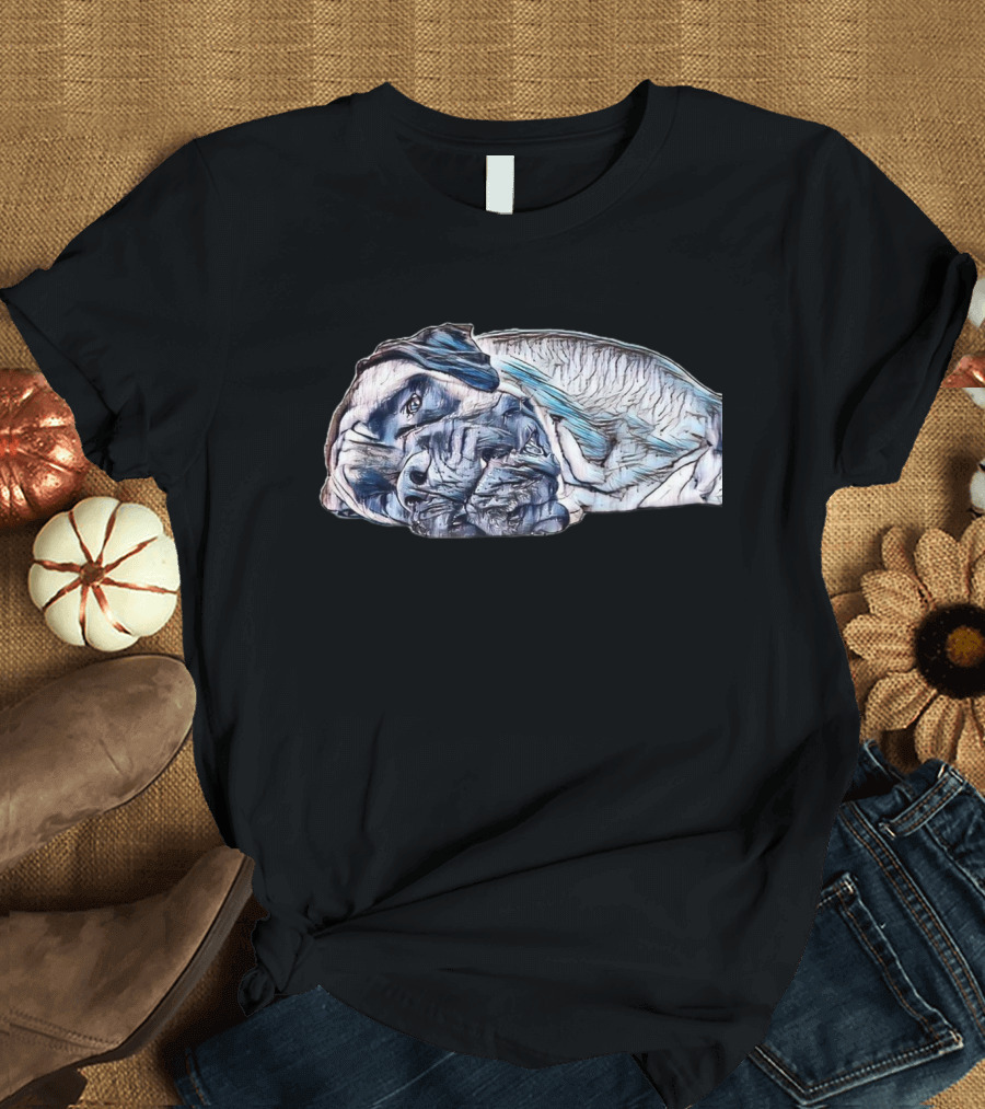 Closeup Photo Of An English Mastiff Resting Head Side View T-Shirt