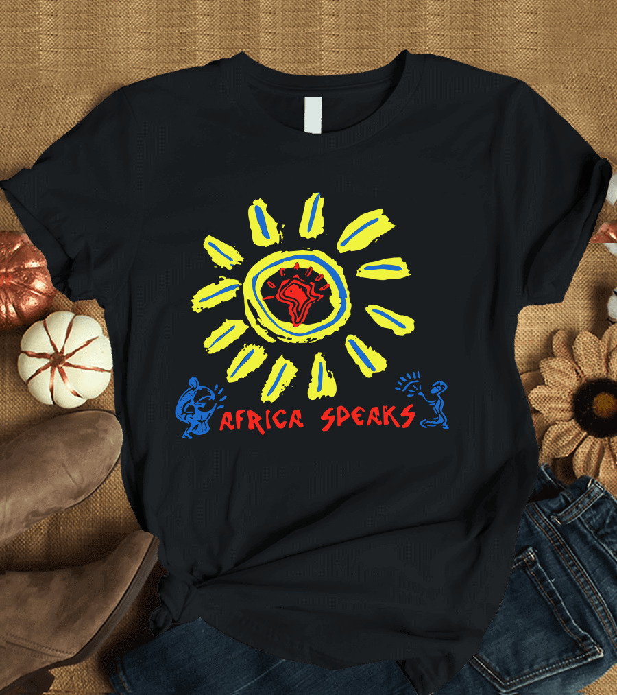 Africa Speaks Vibrant Sunburst Continent T-Shirt