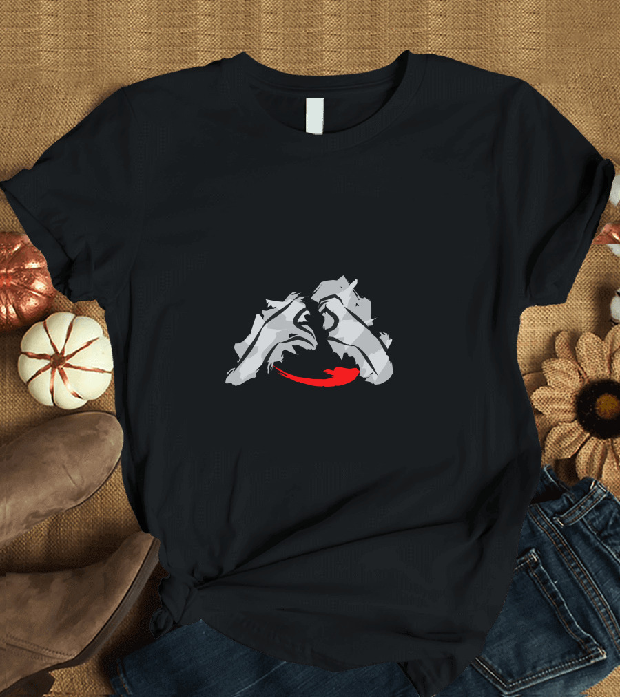 Love Is Life Hand Heart Symbol with Red Brushstroke Highlight T-Shirt