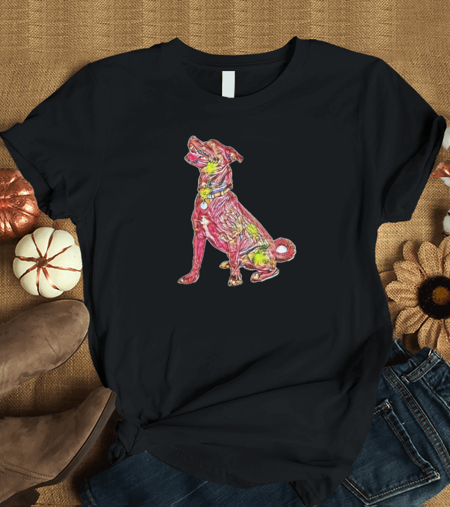 Mixed Medium Size Breed Dog Vibrant Colorful Artistic Canine T-Shirt