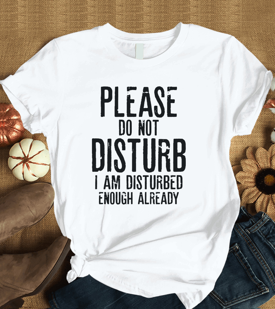 Please Do Not Disturb I Am Disturbed Enough Already Funny T-Shirt