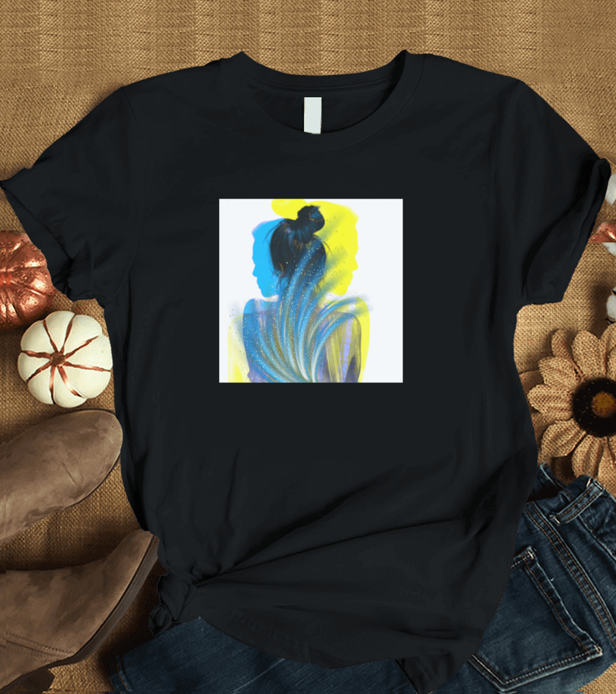 Colored Shadow Dual Hue Silhouette Spectrum T-Shirt