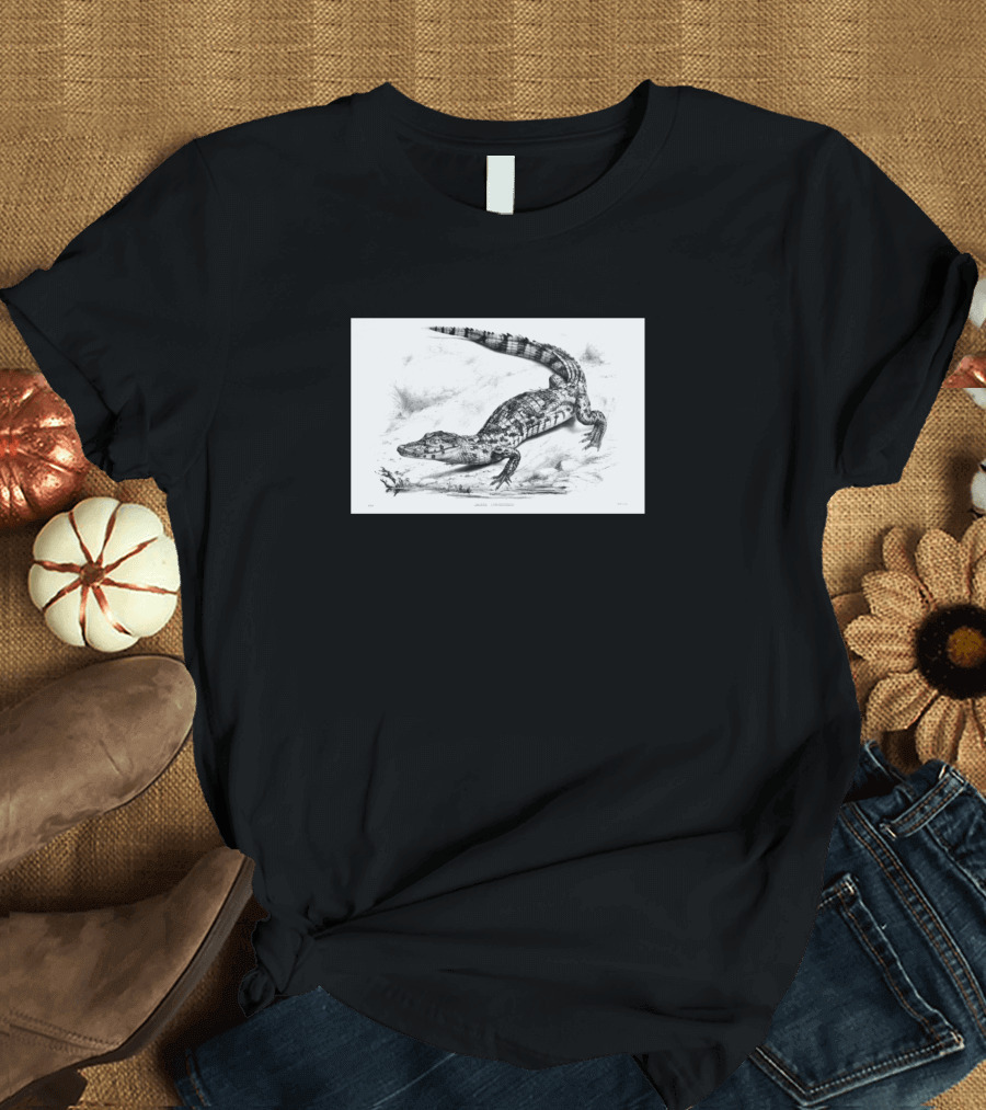 Vintage Jacare Cuvier Alligator Caiman Crocodile 1836 T-Shirt