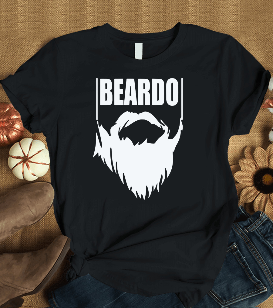 Beardo Beard Silhouette Retro Style Vintage Look T-Shirt