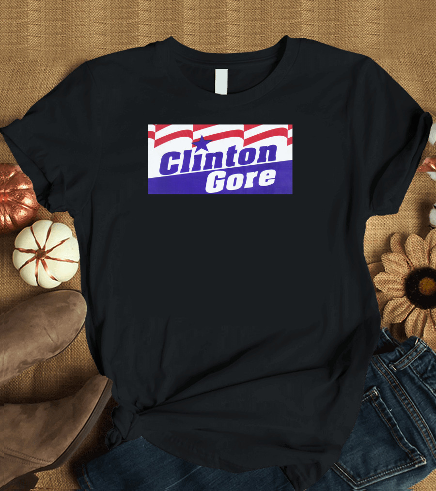 Clinton Gore Campaign Flag T-Shirt